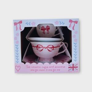 Harvest Green Studio British Tea Shop A Moment With Mom Fine China Tea Set New